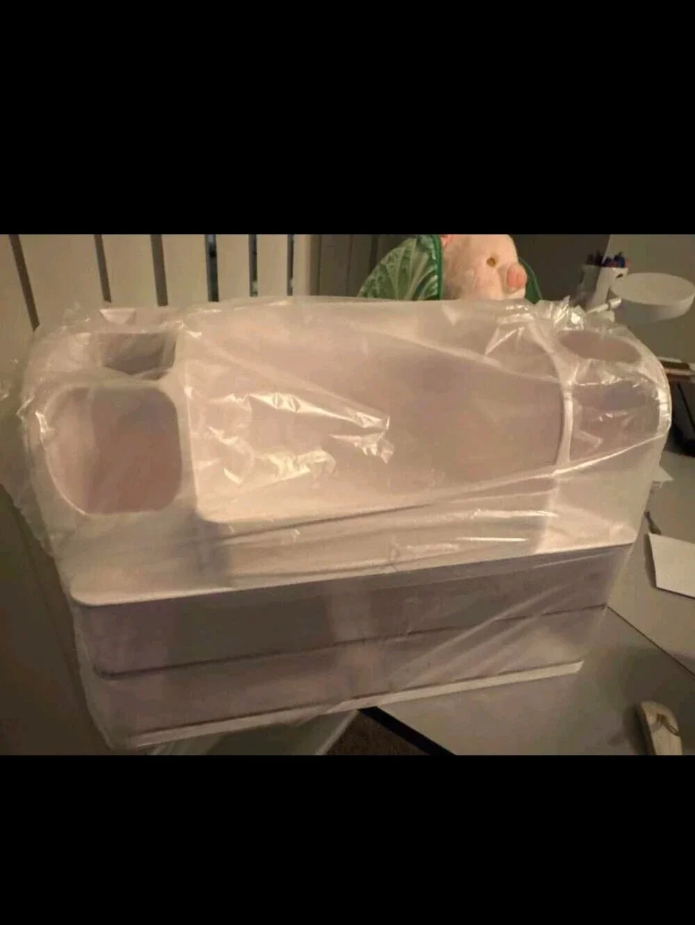 White Multi-Compartment Cosmetics Organizer